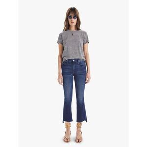 mother the insider crop step fray jeans tongue and chic size 25